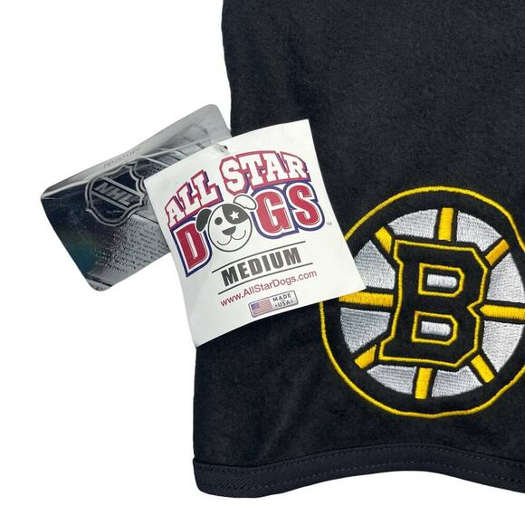 ALL STAR DOGS NHL Licensed Boston Bruins Polar Fleece Hooded Dog Jacket Medium - Picture 3 of 5